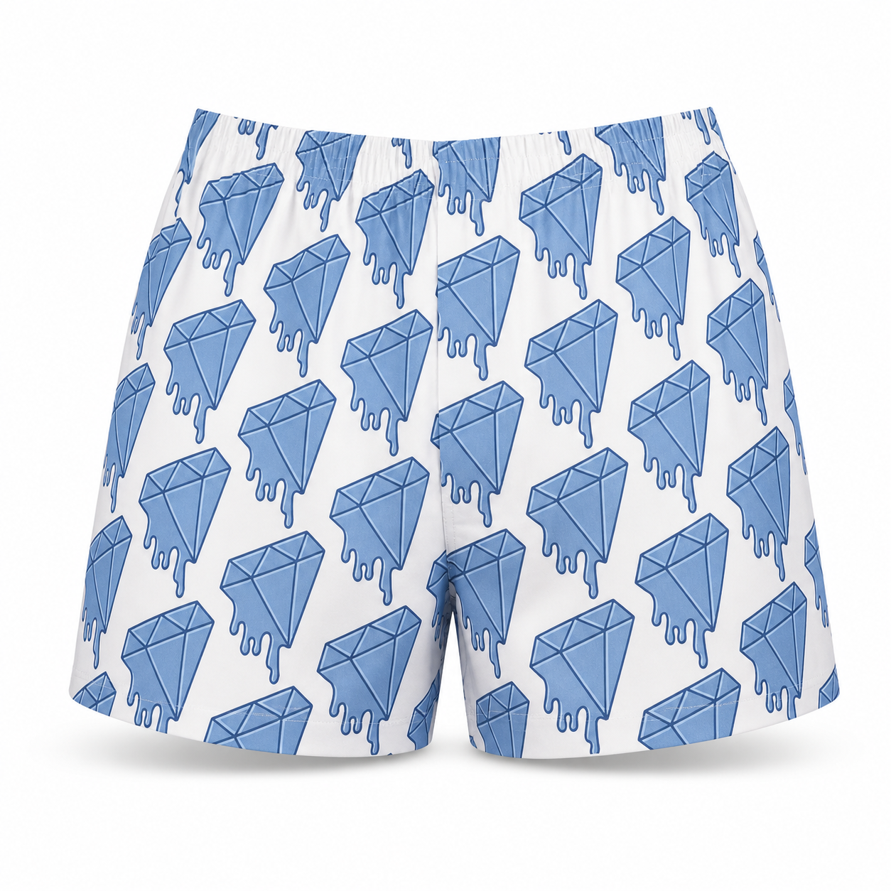Dripping Diamond Print Unisex Athletic Shorts - Shorts