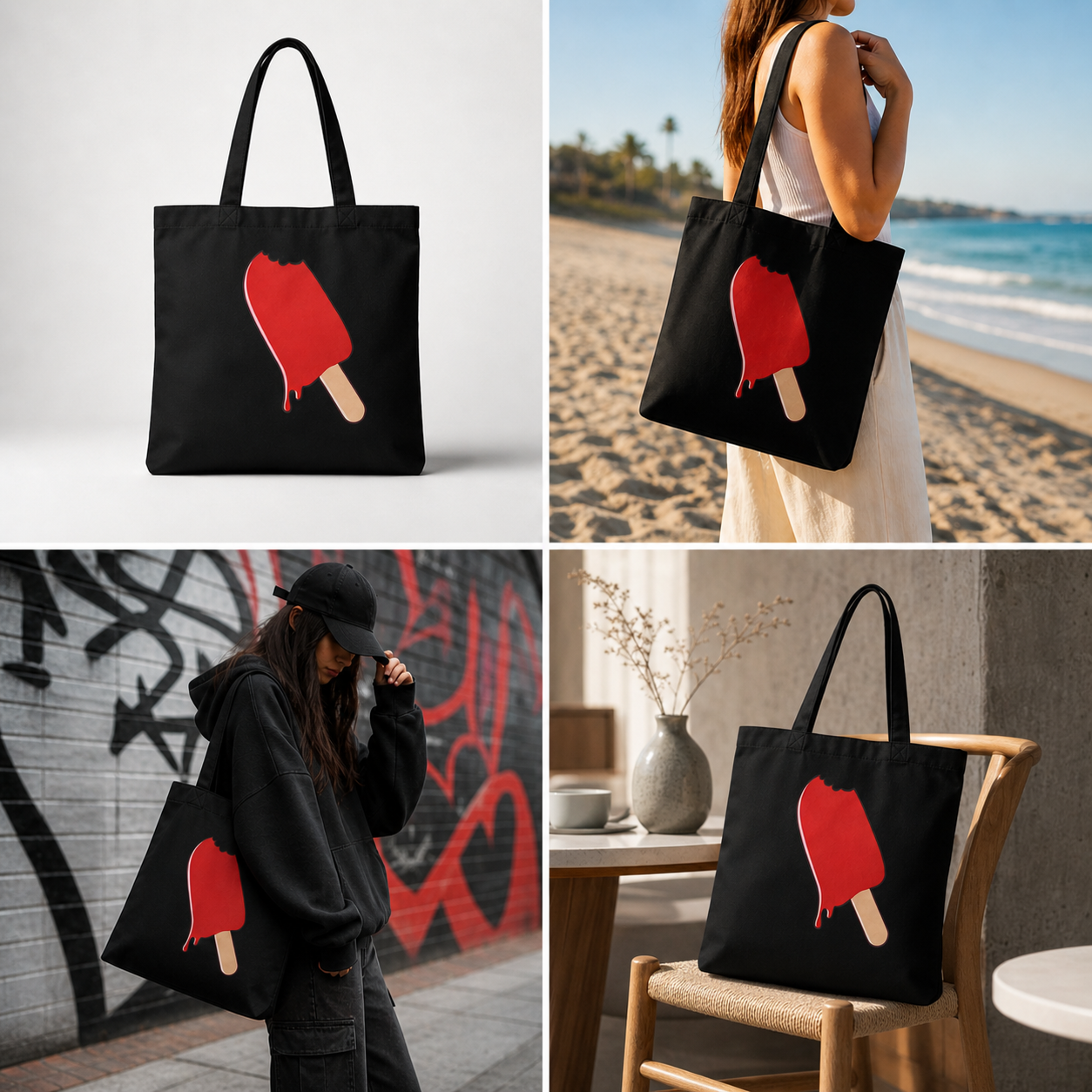 Large organic popsicle tote - totes