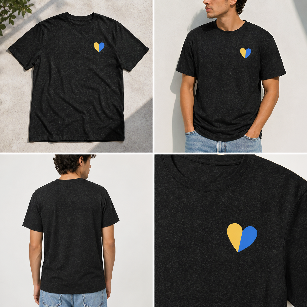 Ukraine Heart T-Shirt | Support Ukraine Unisex Tee | Pixel + Press - T-Shirts