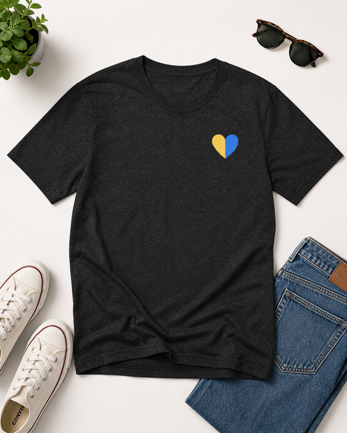 Ukraine Heart T-Shirt | Support Ukraine Unisex Tee | Pixel + Press - T-Shirts